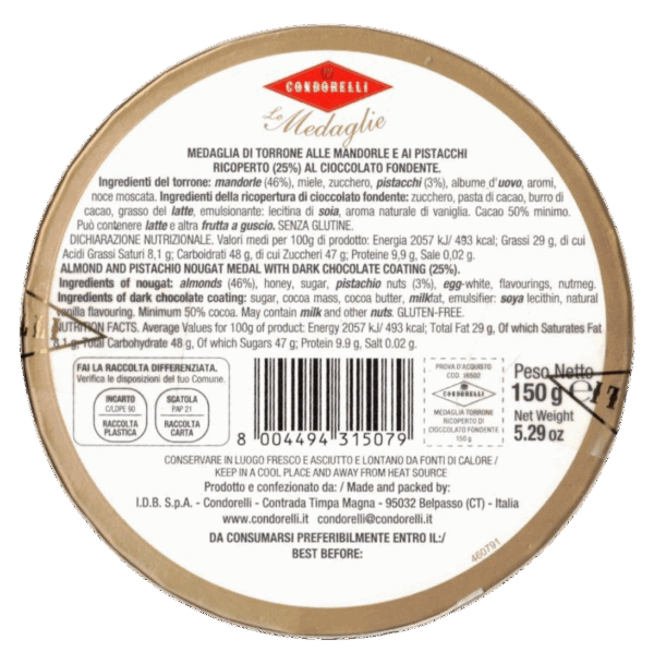 Condorelli Le Medaglie al Cioccolato Fondente 150g - immagine 2