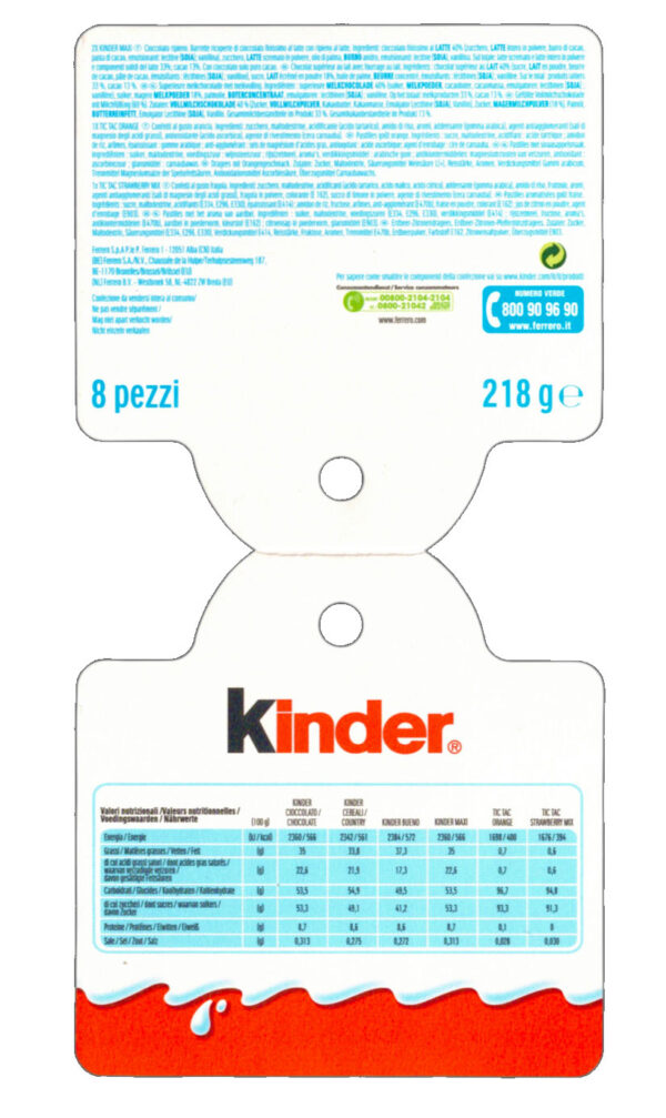 Kinder Halloween Happy Snack Arancio 218g