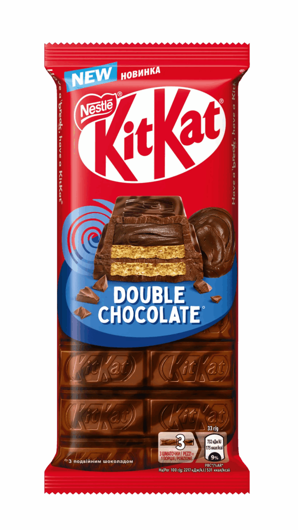 Kit Kat Tavoletta Wafer Double Chocolate Ripieno al Cacao 99g