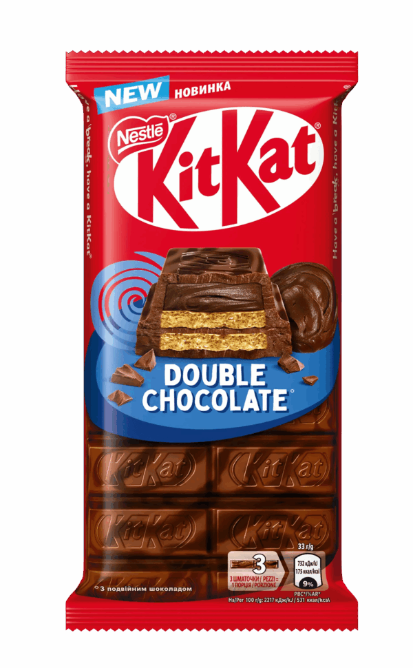 Kit Kat Tavoletta Wafer Double Chocolate Ripieno al Cacao 99g