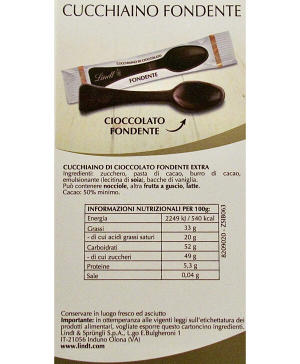 Lindt Cucchiaini di Cioccolato Fondente Box 30x11g - immagine 2