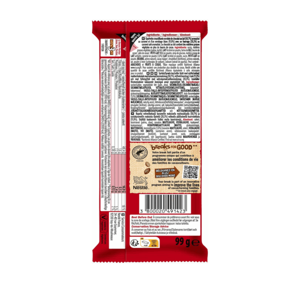 Kit Kat Tavoletta Wafer Double Chocolate Ripieno al Cacao 99g retro