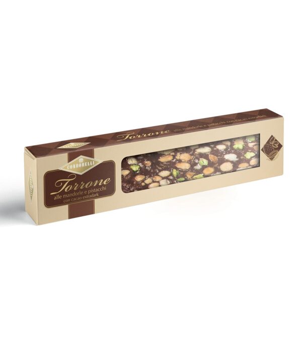 Condorelli Torrone alle Mandorle e Pistacchi con Cacao Extradark 150g - immagine 3