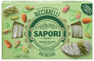 Sapori Ricciarelli Pistacchio alla Mandorla Scatola 140g