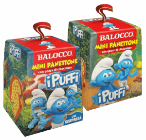 Balocco Mini Panettone Gocce Cioccolato Puffi 90g