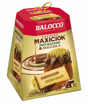 Balocco Pandoro Maxiciok Pistacchio & Nocciola 800g