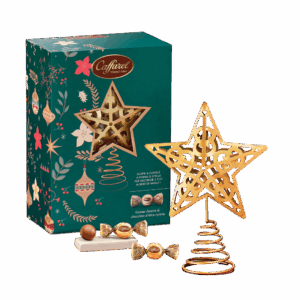 Caffarel Puntale di Natale Stella con Sfere di Cioccolato al Latte e Caramello 180g