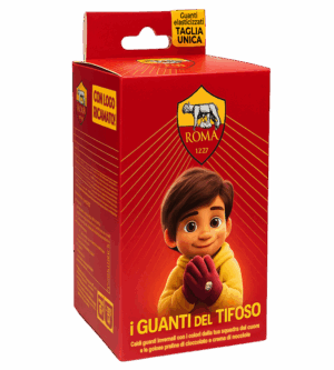 Icam Guanti del Tifoso Roma con Cioccolatini 80g
