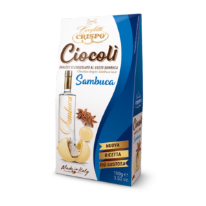 Crispo Ciocolì Praline di Cioccolato Fondente Ripiene di Sambuca 100g