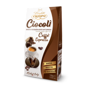 Crispo Ciocolì Praline di Cioccolato Fondente Ripiene di Caffè Espresso 100g