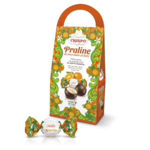 Crispo Praline di Cioccolato al Latte al Gusto Arancia 200g