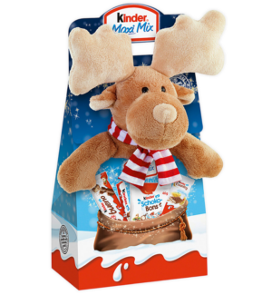 Kinder Maxi Mix Peluche RENNA Natale 133g
