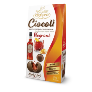 Crispo Ciocolì Praline di Cioccolato Fondente Ripiene di Alcool al Gusto Negroni 100g