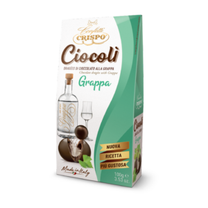 Crispo Ciocolì Praline di Cioccolato Fondente Ripiene di Grappa 100g