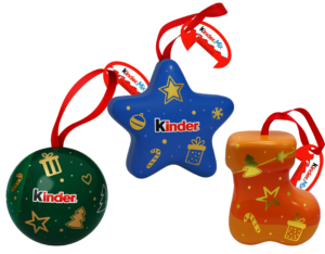 Kinder Mix Tris Lattine Natalizie Stivale, Palla e Stella 34g