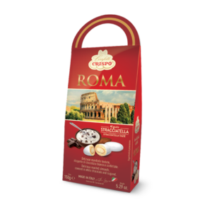Crispo Roma Mandorle Tostate Ricoperte di Cioccolato Bianco e Confettate al Gusto Stracciatella 150g
