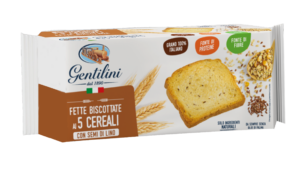 Gentilini Fette Biscottate Spesse ai 5 Cereali con Semi di Lino 185g