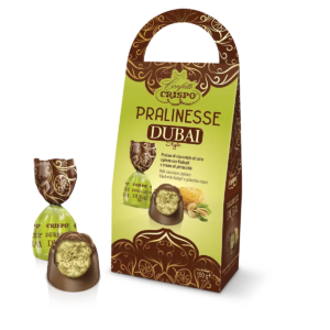 Crispo Pralinesse Dubai Style Pralina con Crema Pistacchio e Pasta Kadayif 150g