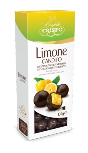 Crispo Limone Candito Ricoperto di Cioccolato Fondente 130g