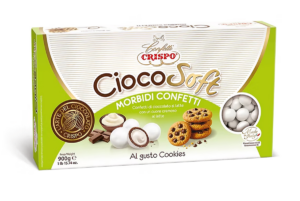 Crispo CiocoSoft Morbidi Confetti Gusto Cookies e Cuore Cremoso al Latte 900g