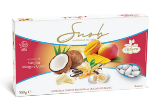 Crispo Snob Vaniglia, Mango e Cocco Mandorla Ricoperta e Confettata 500g