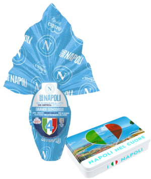 Kit del Tifoso Uovo Crispo + Latta "Napoli nel Cuore" 220g