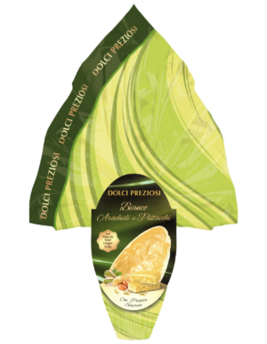 Dolci Preziosi Uovo Cioccolato Bianco, Arachidi e Pistacchi 300g