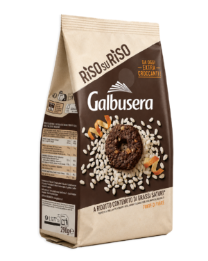 Galbusera Riso su Riso Biscotti Riso, Cacao, Cioccolato e Arancia 290g