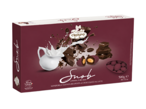 Crispo Snob Bordeaux Mandorla Tostata Ricoperta di Cioccolato al Latte 500g