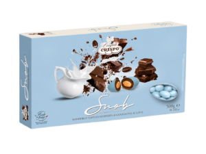 Crispo Snob Carta da Zucchero Mandorla Tostata Ricoperta di Cioccolato al Latte 500g