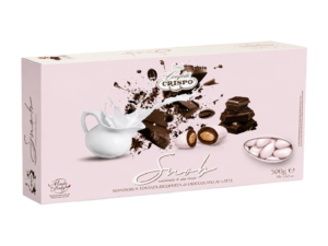 Crispo Snob Rosa Chiaro Mandorla Tostata Ricoperta di Cioccolato al Latte 500g