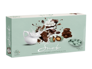 Crispo Snob Verde Salvia Mandorla Tostata Ricoperta di Cioccolato al Latte 500g