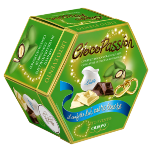Crispo Cioco Passion Lieto Evento Confetti Verdi al Cioccolato al Latte e Bianco 500g
