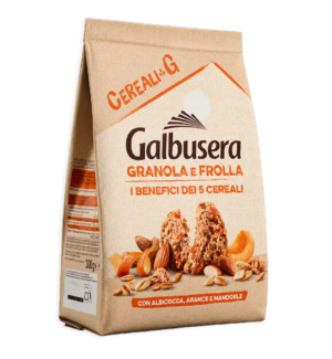 Galbusera Granola e Frolla Albicocca, Arance e Mandorle 300g