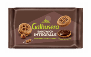 Galbusera Sandwich Integrale con Crema Gianduia Nero 160g
