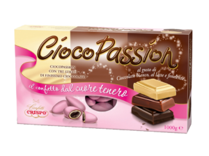 Crispo CiocoPassion Confetti Triplo Cioccolato, Latte, Bianco e Fondente Rosa 1kg