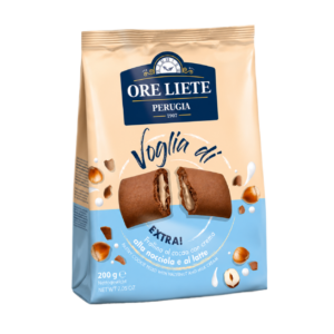 Ore Liete Frollini al Cacao con Crema alla Nocciola e al Latte 200g
