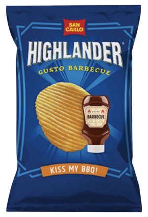 San Carlo Highlander BBQ Patatine Gusto Barbecue 130g