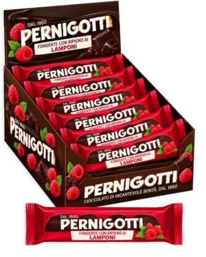 Pernigotti Barrette Cioccolato Fondente con Lampone Box 21x30g