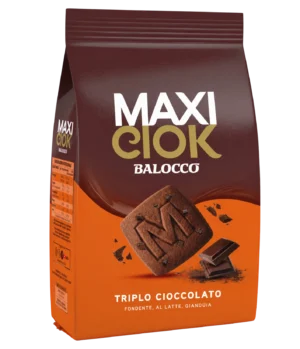 Balocco Maxi Ciok Biscotti Triplo Cioccolato 320g
