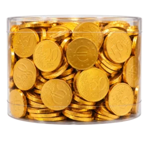 Pernigotti Monete di Cioccolato al Latte Dorate Cilindro 1kg
