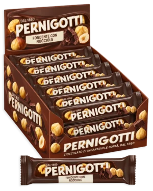 Pernigotti Barrette Cioccolato Fondente con Nocciole Box 21x30g