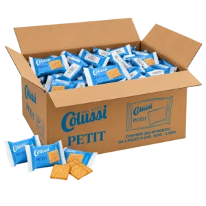 Colussi Petit Biscotti al Latte – Box 200 Monoporzioni da 3 Biscotti (3,12 kg)